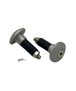 Embouts 12 mm pour guidons aluminium Gris