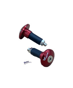 Embouts 12 mm pour guidons aluminium Rouge