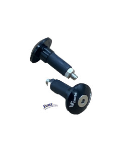 Embouts 12 mm pour guidons aluminium Noir