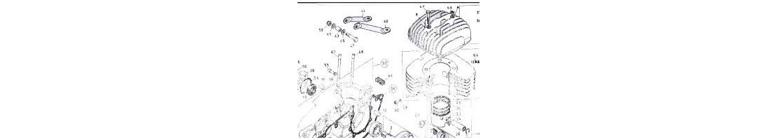 Haut Moteur/ pistons/cylindres/clips pistons/axes /joints